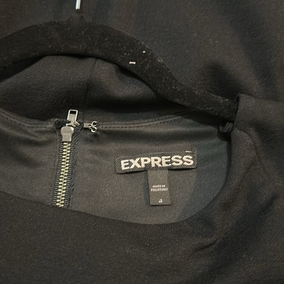 Express Elegant Black Peplum Dress size 4 - Picture 4 of 7